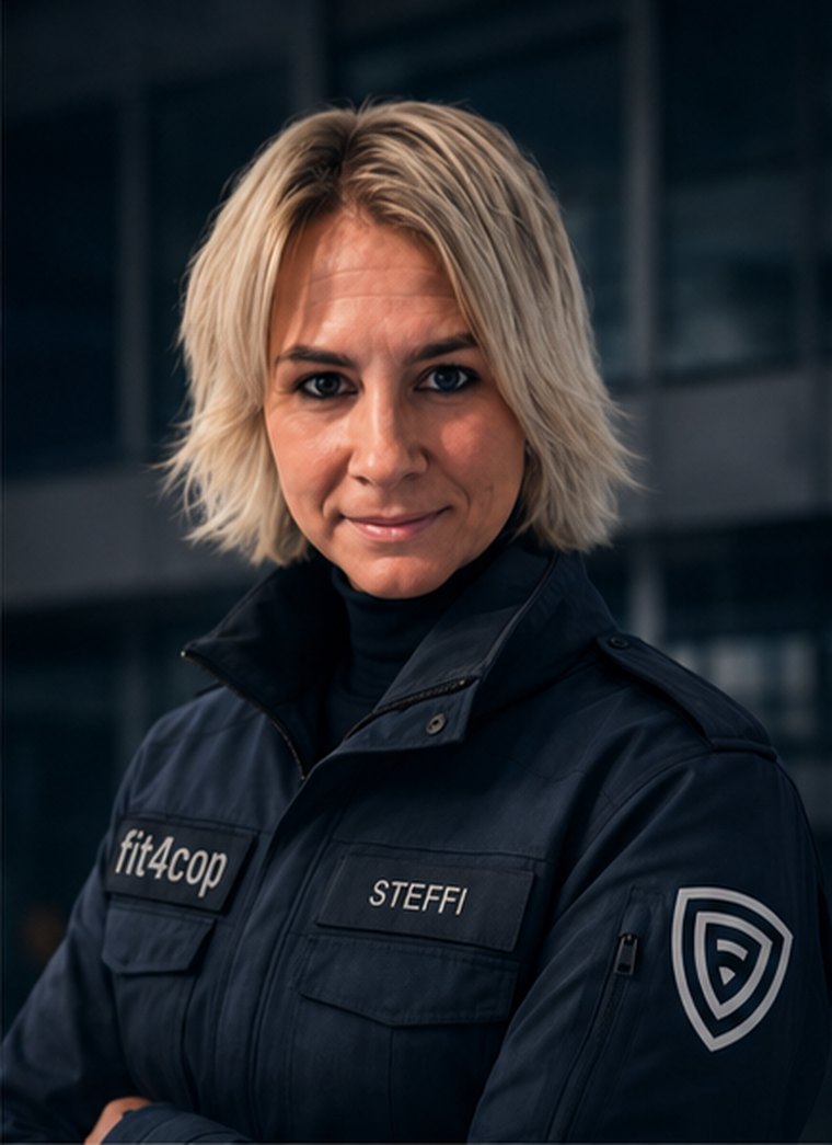 Stefanie Barysch, Beratung, in fit4cop-Jacke